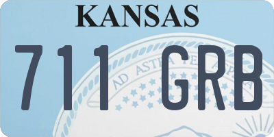KS license plate 711GRB