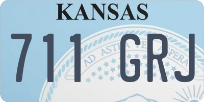 KS license plate 711GRJ