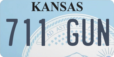 KS license plate 711GUN