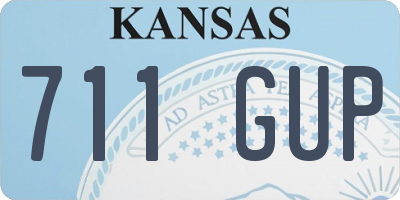 KS license plate 711GUP