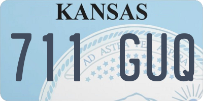 KS license plate 711GUQ