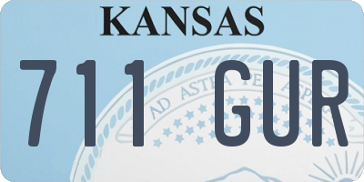 KS license plate 711GUR