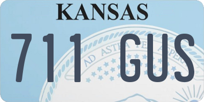 KS license plate 711GUS