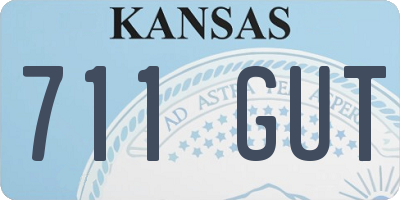 KS license plate 711GUT