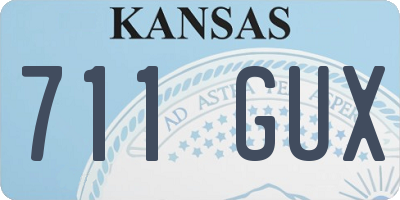 KS license plate 711GUX