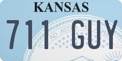 KS license plate 711GUY