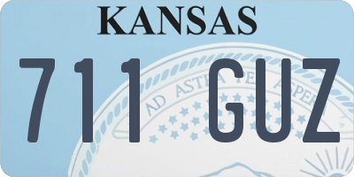 KS license plate 711GUZ