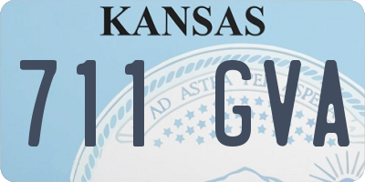 KS license plate 711GVA