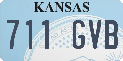 KS license plate 711GVB