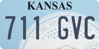 KS license plate 711GVC