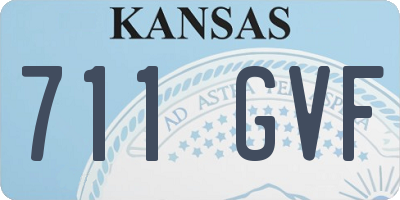 KS license plate 711GVF