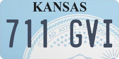 KS license plate 711GVI