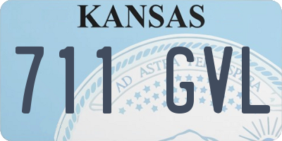 KS license plate 711GVL