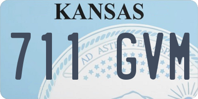 KS license plate 711GVM
