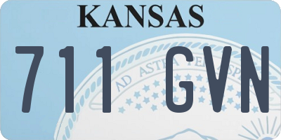 KS license plate 711GVN