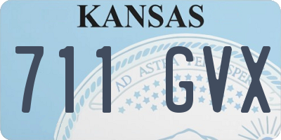 KS license plate 711GVX