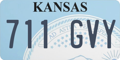 KS license plate 711GVY