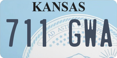 KS license plate 711GWA