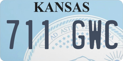 KS license plate 711GWC