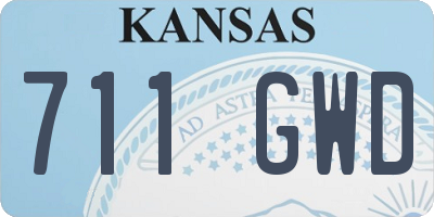 KS license plate 711GWD