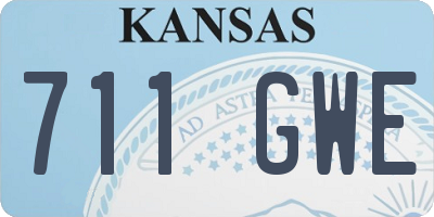 KS license plate 711GWE