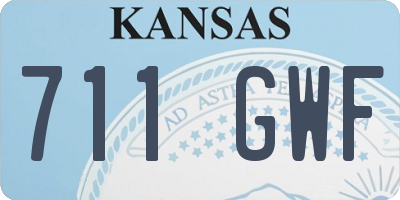KS license plate 711GWF