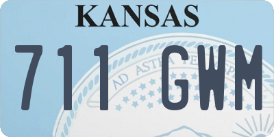 KS license plate 711GWM
