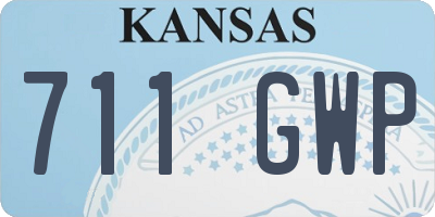 KS license plate 711GWP