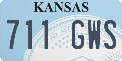 KS license plate 711GWS