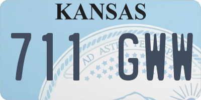 KS license plate 711GWW