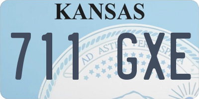 KS license plate 711GXE