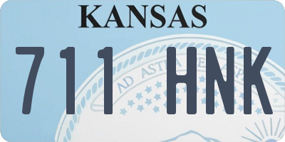 KS license plate 711HNK