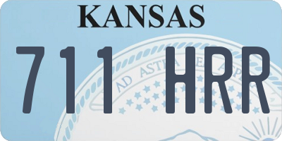 KS license plate 711HRR