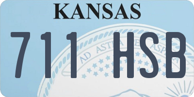 KS license plate 711HSB