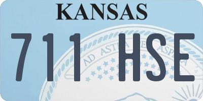 KS license plate 711HSE