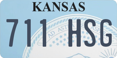 KS license plate 711HSG