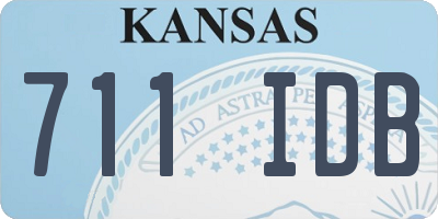 KS license plate 711IDB