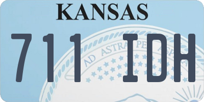 KS license plate 711IDH