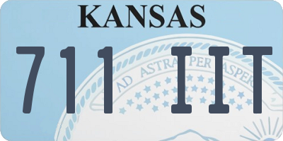 KS license plate 711IIT