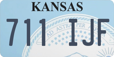 KS license plate 711IJF