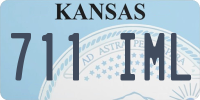 KS license plate 711IML