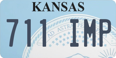 KS license plate 711IMP