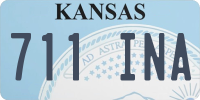 KS license plate 711INA