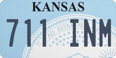 KS license plate 711INM