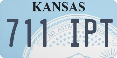 KS license plate 711IPT