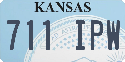 KS license plate 711IPW