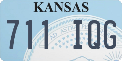 KS license plate 711IQG