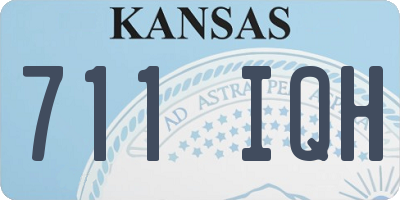 KS license plate 711IQH