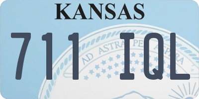 KS license plate 711IQL