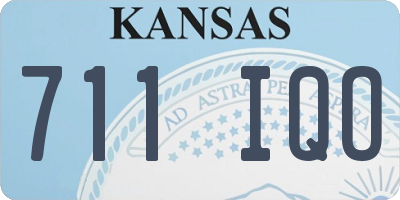 KS license plate 711IQO
